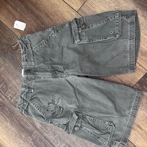Gray Kids Y2k Xtreme Limit Cargo Shorts Size 8
